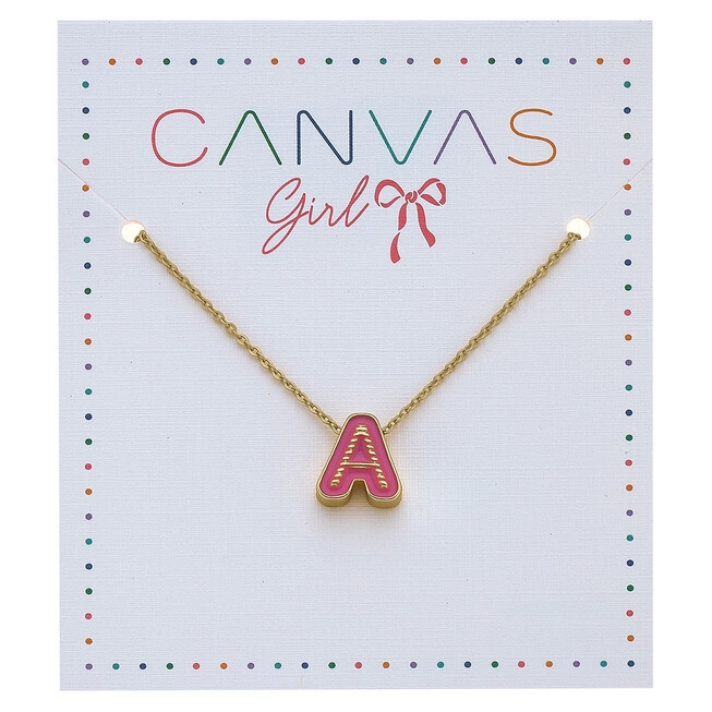 Children&#39;s Initial Pink Necklace