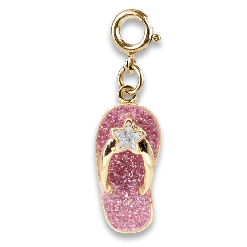Gold Glitter Flip Flop