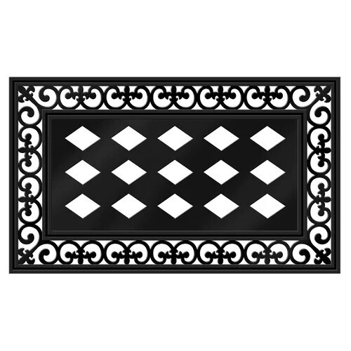 Black Fleur Scroll Sassafras Mat Tray