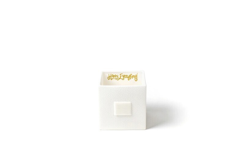 Mini Nesting Cube Medium White Small Dot
