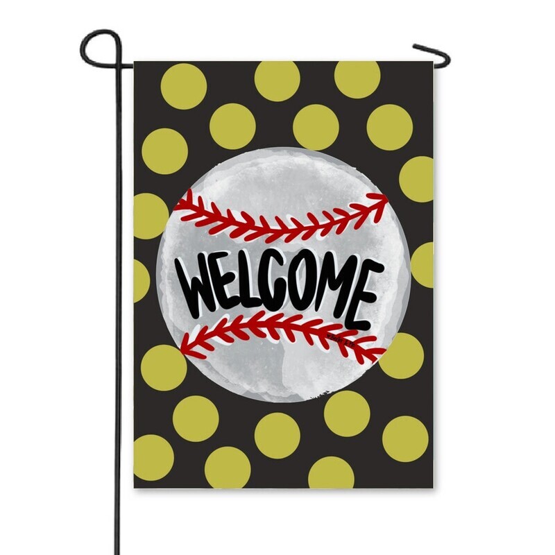 Garden Flag, Baseball Team Colors - Black &amp; Gold