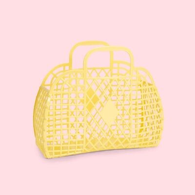 Small Retro Basket, Yellow