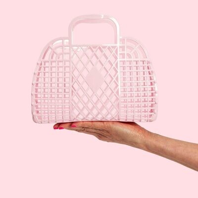 Small Retro Basket, Pink