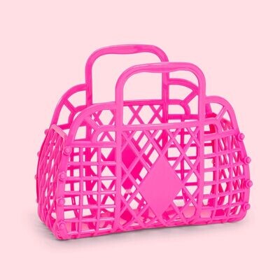 Mini Retro Basket, Berry Pink