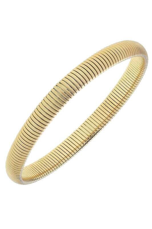 Florence Skinny Watchband Bangle, Satin Gold