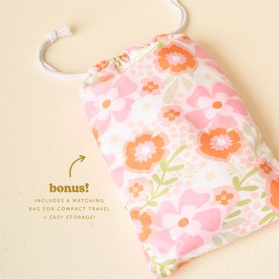 Quick Dry Towel, XL - Beyond Blooms Pink/Orange