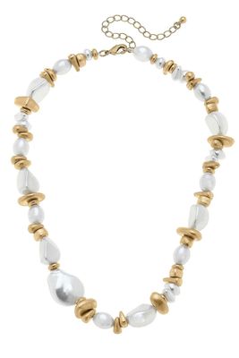 Parker Baroque Pearl Necklace -Gold and Ivory