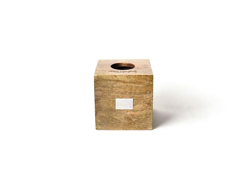 Mini Wood Square 5 Tissue Box