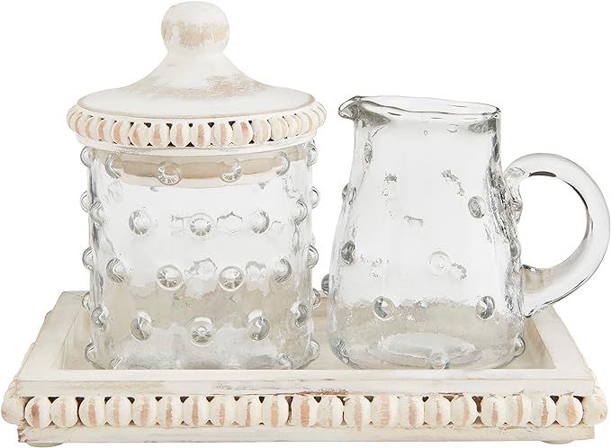 Hobnail Cream and Sugar Set