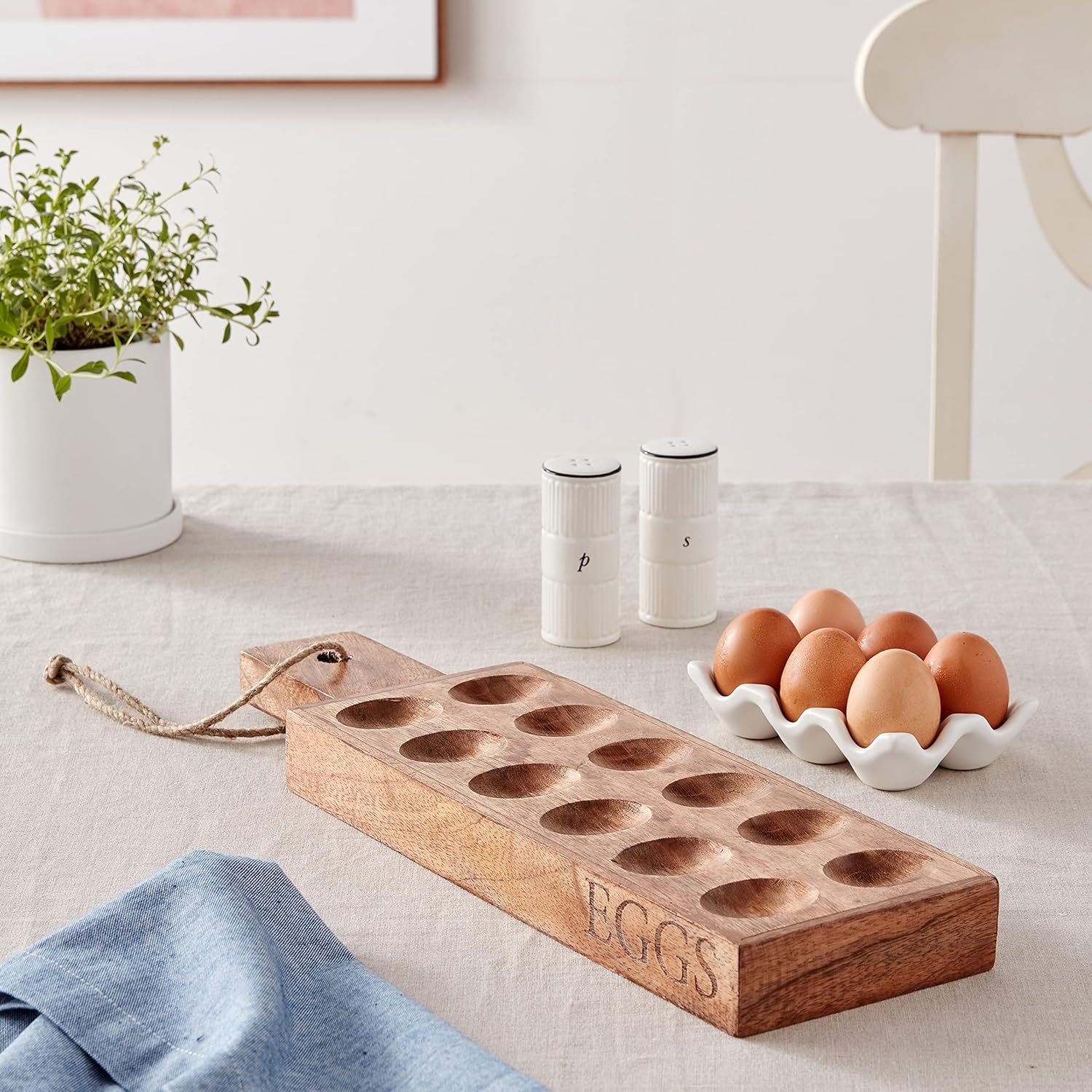 Wooden Deviled Egg Tray