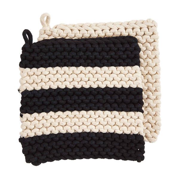 Stripes Crochet Pot Holder Set