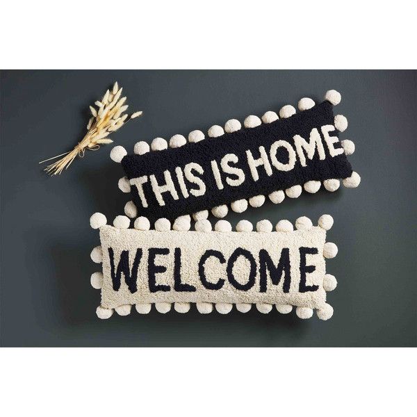 Welcome Tufted Long Pillow