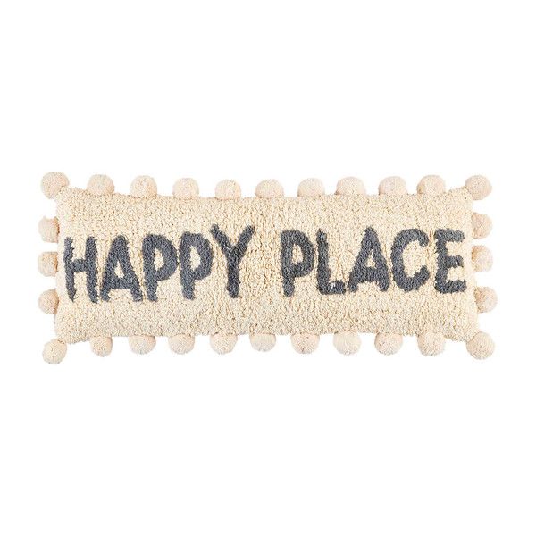 Tufted Happy Place Long Pillow