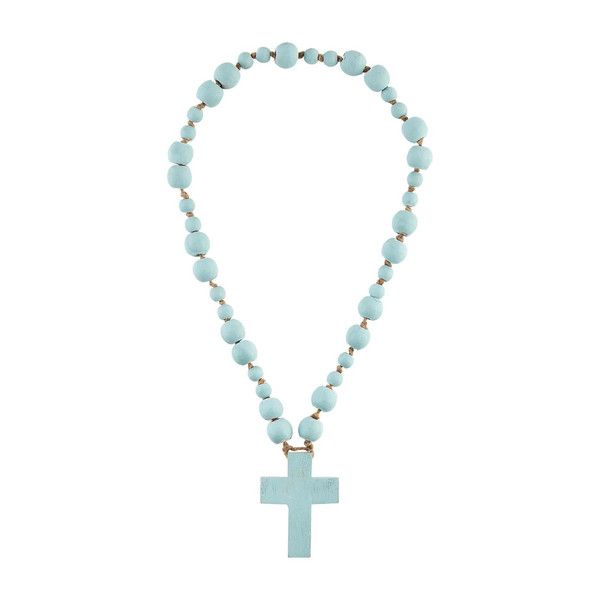 Blue Decorative Beaded Cross