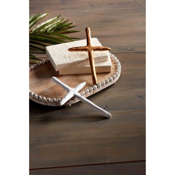 White Decorative Cross Sitter