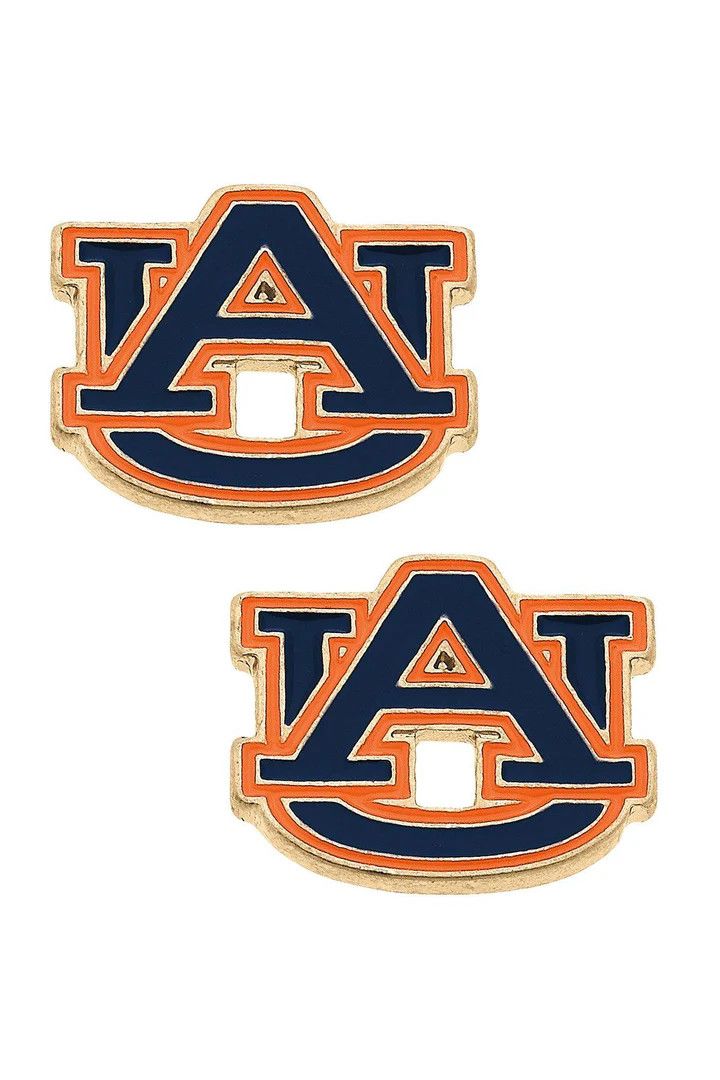 Auburn Enamel Stud Earrings