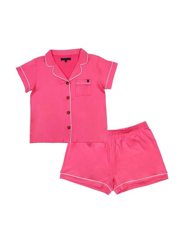 Gauze PJ Set, Color: Hot Pink, Size: S