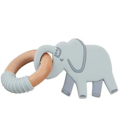 Elephant Ring Teether, Grey