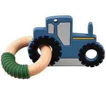 Blue Tractor Silicone Teether