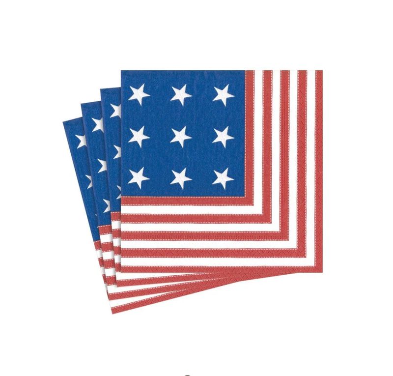 Paper Cocktail Napkins, Star Spangled