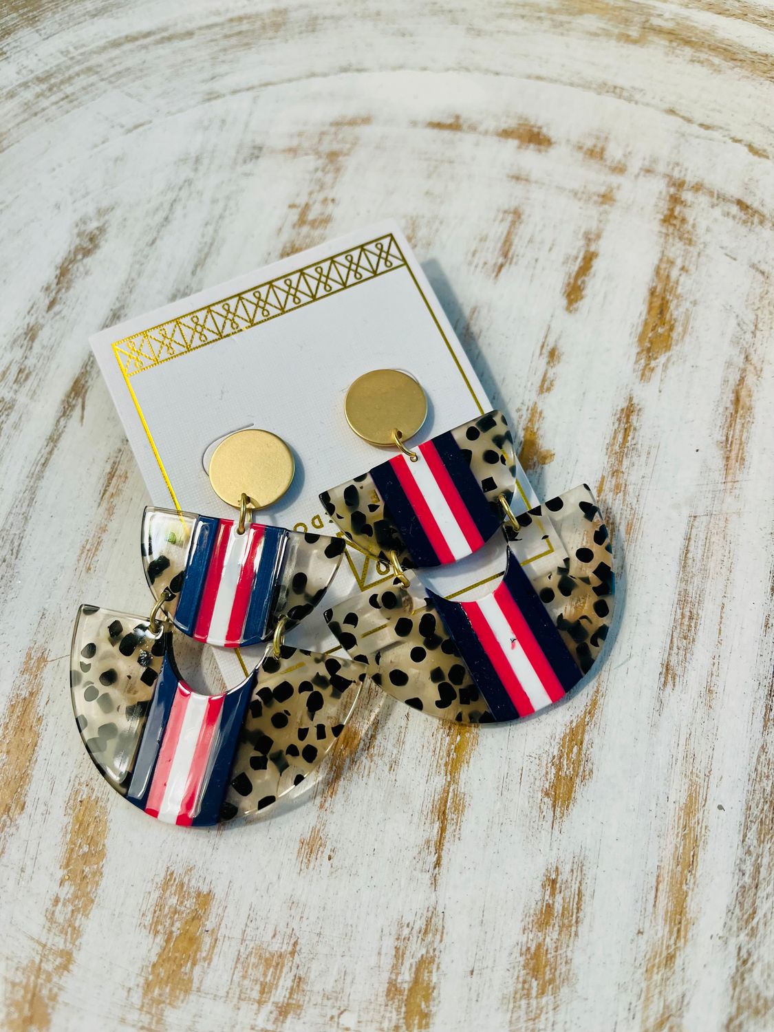 Emorie Earrings, Navy