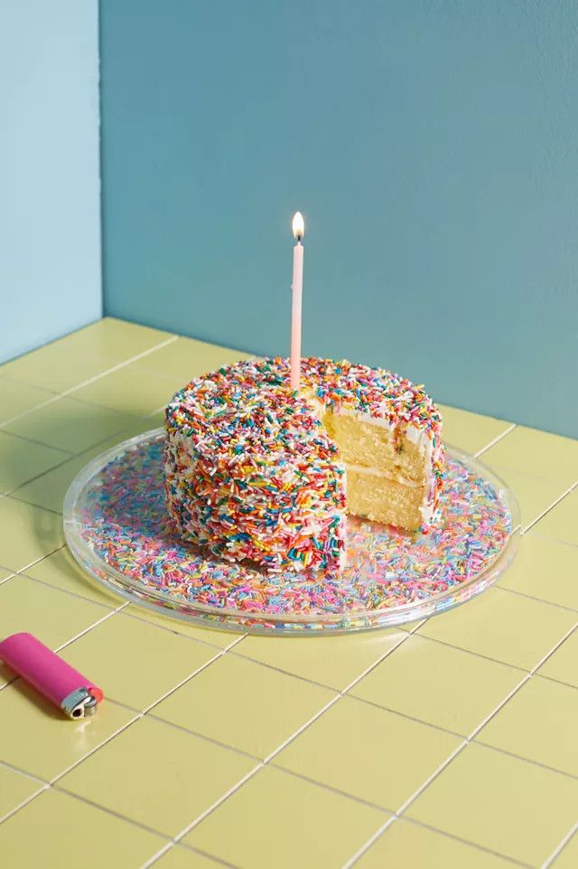 Acrylic Sprinkle Cake Plate