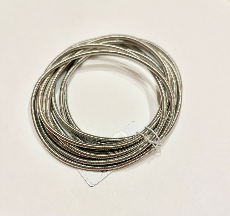 Multi Row Guitar String Bracelet - Rhodium