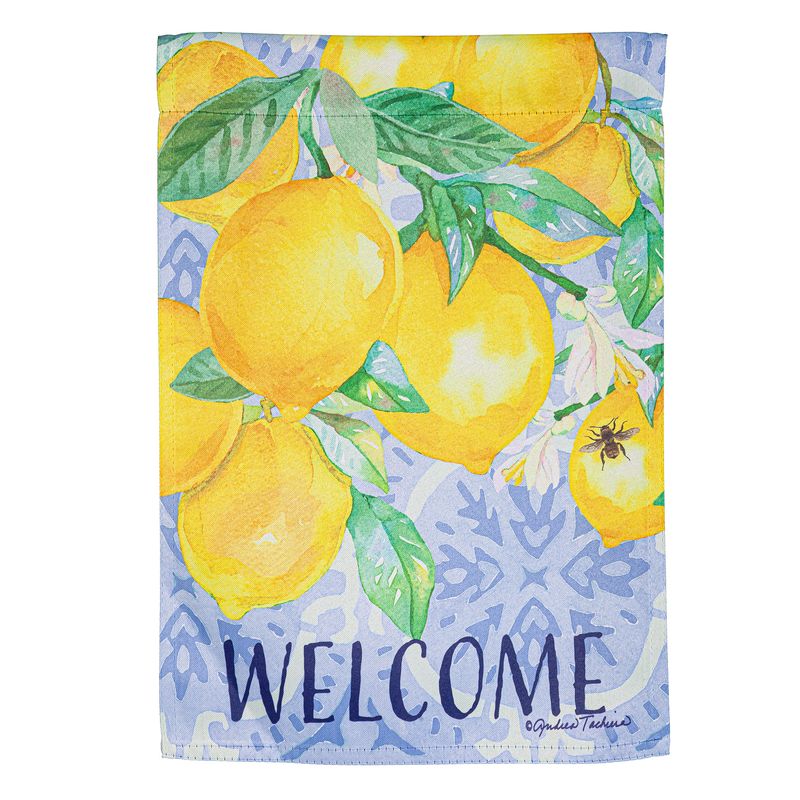 Lemon Tree Suede Garden Flag