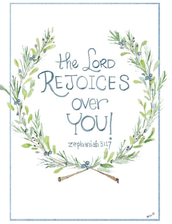Card, The Lord Rejoices Over You E490