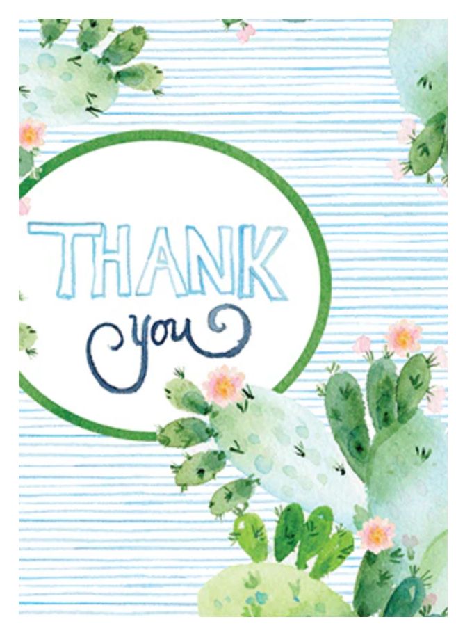 Card, Thank You Cactus TY453