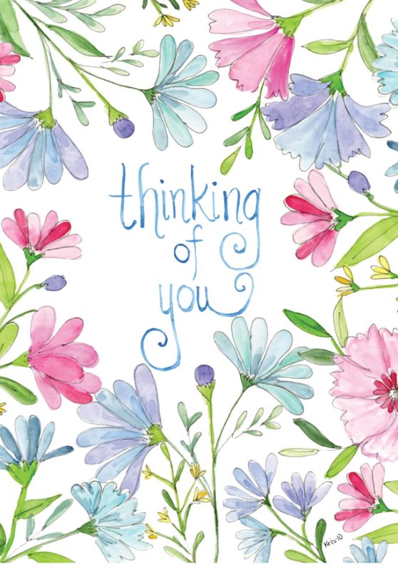 Card, Sandy Floral E513
