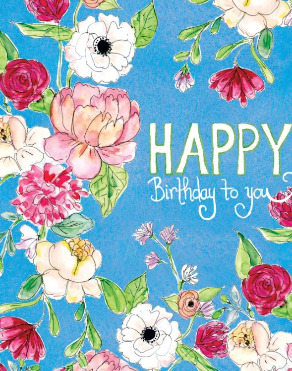 Card, Bright Peonies Birthday BC496
