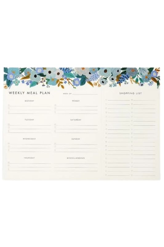 Meal Planner, Garden Party Blue