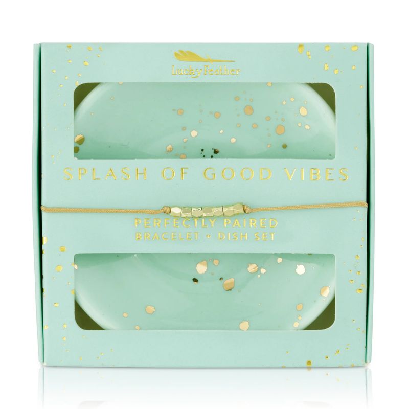Bracelet &amp; Dish Set, Splash of Good Vibes