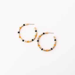Earrings Nellie, Navy &amp; Orange M
