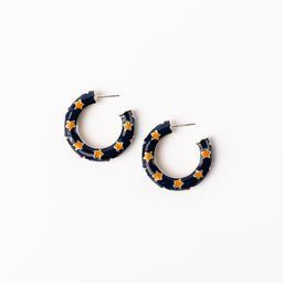 Earrings Justine, Navy &amp; Orange M