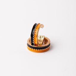 Earrings Meaghan, Navy &amp; Orange S