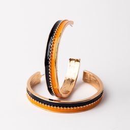 Earrings Meaghan, Navy &amp; Orange L