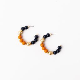 Earrings Janette, Navy &amp; Orange M