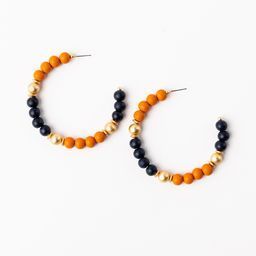 Earrings Janette, Navy &amp; Orange L