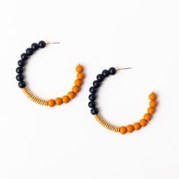 Earrings Kelly, Navy &amp; Orange L