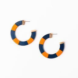 Earrings Melody, Navy &amp; Orange L