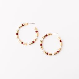Earrings Nellie, Crimson &amp; White M