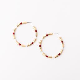 Earrings Nellie, Crimson &amp; White L