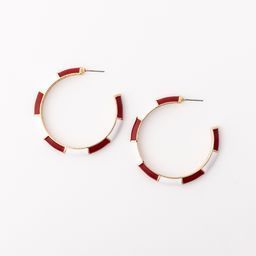 Earrings Ashlynn, Crimson &amp; White L