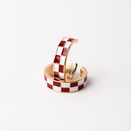Earrings Sunny, Crimson &amp; White S