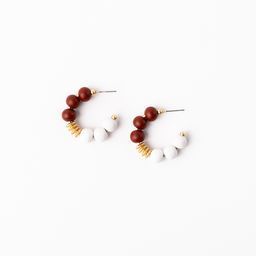 Earrings Kelly, Crimson &amp; White S