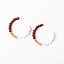 Earrings Kelly, Crimson &amp; White L