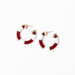 Earrings Melody, Crimson &amp; White M