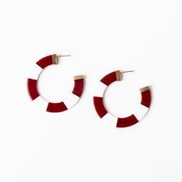 Earrings Melody, Crimson &amp; White L